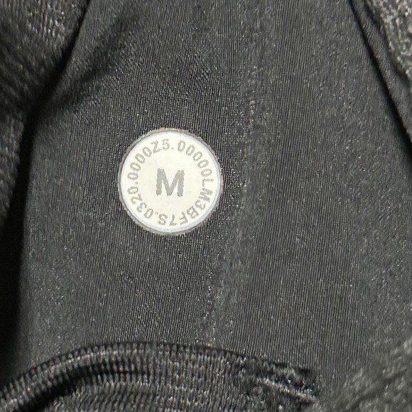 Lululemon At Ease Hoodie Heathered Black Textured Knit Long Sleeve Men's M Yoga - Picture 4 of 7